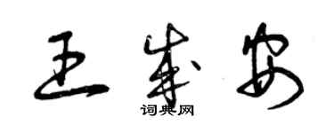 曾慶福王成安草書個性簽名怎么寫