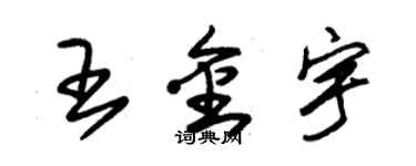朱錫榮王金宇草書個性簽名怎么寫