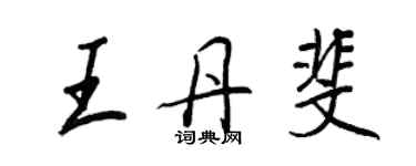 王正良王丹斐行書個性簽名怎么寫