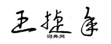 曾慶福王捷年草書個性簽名怎么寫