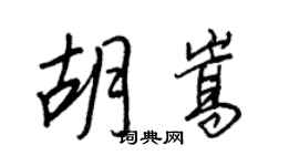王正良胡嵩行書個性簽名怎么寫