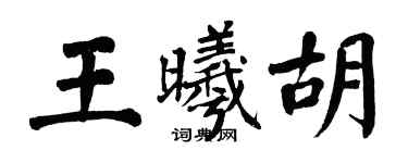 翁闓運王曦胡楷書個性簽名怎么寫