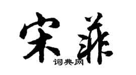 胡問遂宋菲行書個性簽名怎么寫