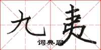 駱恆光九夷楷書怎么寫