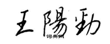 王正良王陽勁行書個性簽名怎么寫