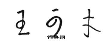 駱恆光王可才草書個性簽名怎么寫