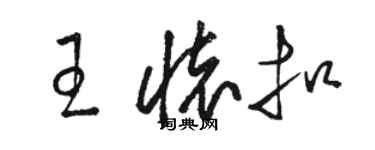駱恆光王懷扣草書個性簽名怎么寫