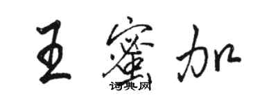 駱恆光王蜜加行書個性簽名怎么寫