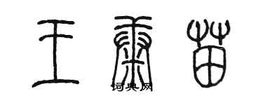 陳墨王康苗篆書個性簽名怎么寫