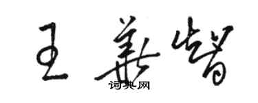 駱恆光王華智草書個性簽名怎么寫