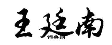 胡問遂王廷南行書個性簽名怎么寫