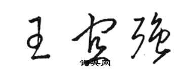 駱恆光王宜強草書個性簽名怎么寫