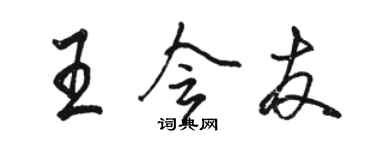 駱恆光王會友行書個性簽名怎么寫