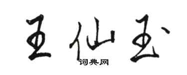 駱恆光王仙玉行書個性簽名怎么寫
