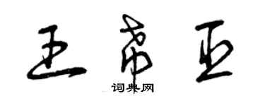 曾慶福王希臣草書個性簽名怎么寫