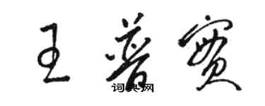 駱恆光王普實草書個性簽名怎么寫