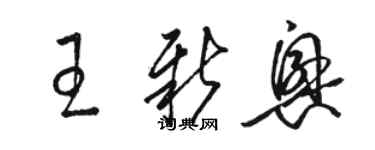 駱恆光王新興草書個性簽名怎么寫
