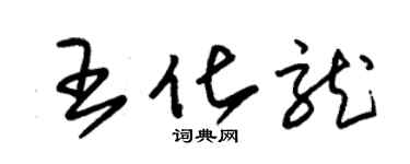 朱錫榮王化龍草書個性簽名怎么寫