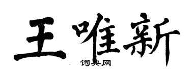 翁闓運王唯新楷書個性簽名怎么寫