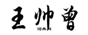 胡問遂王帥曾行書個性簽名怎么寫