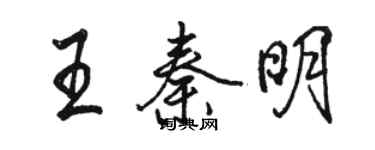 駱恆光王秦明行書個性簽名怎么寫