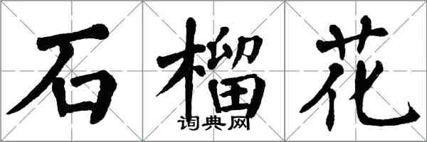 翁闓運石榴花楷書怎么寫