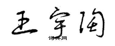 曾慶福王宇陶草書個性簽名怎么寫