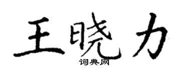 丁謙王曉力楷書個性簽名怎么寫