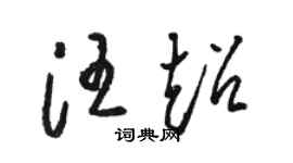 駱恆光汪超草書個性簽名怎么寫