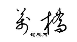 梁錦英萬橋草書個性簽名怎么寫