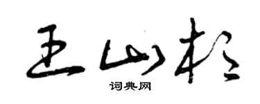 曾慶福王山杉草書個性簽名怎么寫