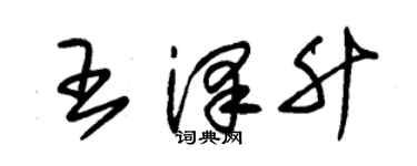 朱錫榮王澤升草書個性簽名怎么寫