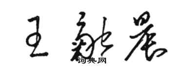 駱恆光王融晨草書個性簽名怎么寫