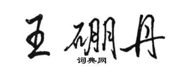 駱恆光王硼丹行書個性簽名怎么寫