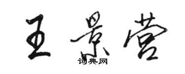 駱恆光王景營行書個性簽名怎么寫