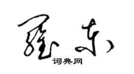 梁錦英羅東草書個性簽名怎么寫