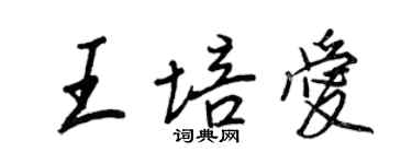 王正良王培愛行書個性簽名怎么寫