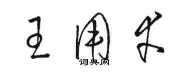 駱恆光王用幸草書個性簽名怎么寫