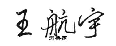 駱恆光王航宇行書個性簽名怎么寫