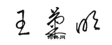 駱恆光王菊明草書個性簽名怎么寫