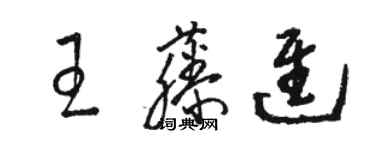 駱恆光王藤進草書個性簽名怎么寫