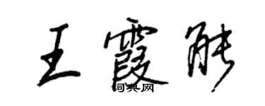 王正良王霞能行書個性簽名怎么寫