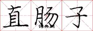 龐中華直腸子楷書怎么寫