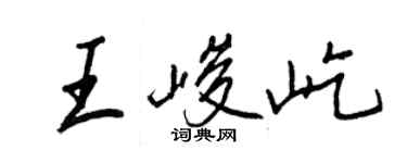 王正良王峻屹行書個性簽名怎么寫