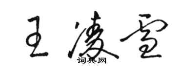 駱恆光王凌雪草書個性簽名怎么寫