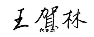 王正良王賀林行書個性簽名怎么寫