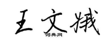 王正良王文娥行書個性簽名怎么寫