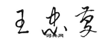 駱恆光王忠慶草書個性簽名怎么寫