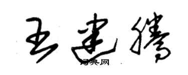 朱錫榮王建騰草書個性簽名怎么寫