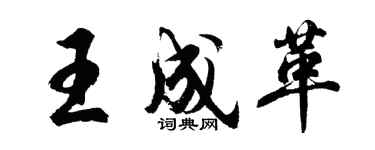 胡問遂王成革行書個性簽名怎么寫
